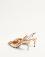 VLOGO SIGNATURE SLINGBACK PUMP IN LAMINATED NAPPA LEATHER 80MM - Image 6